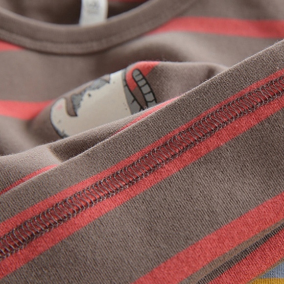 Kids Classic Long Sleeve Cotton Stripe T-Shirt - Picture 5 of 5